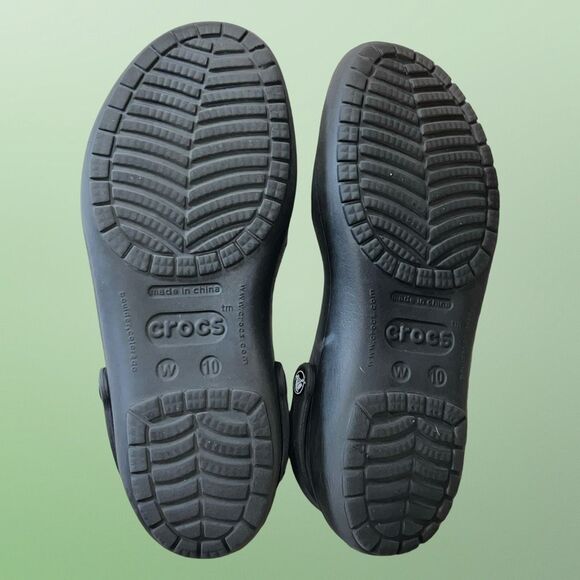 Crocs Black Cleo II Mary Jane’s Women's Sandal Size 10 - Picture 4 of 5